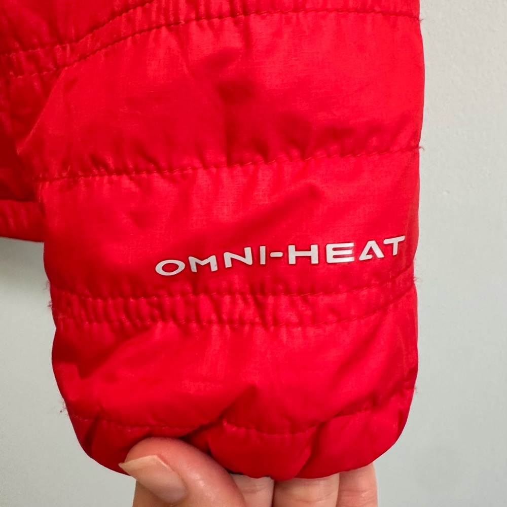 Columbia Omni-heat lightweight packable red puffer jacket, size small - Picture 4 of 16